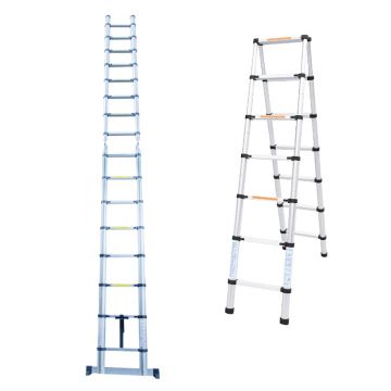 2.6m to 4.4m Aluminum Telescopic Folding Step Ladder With EN131